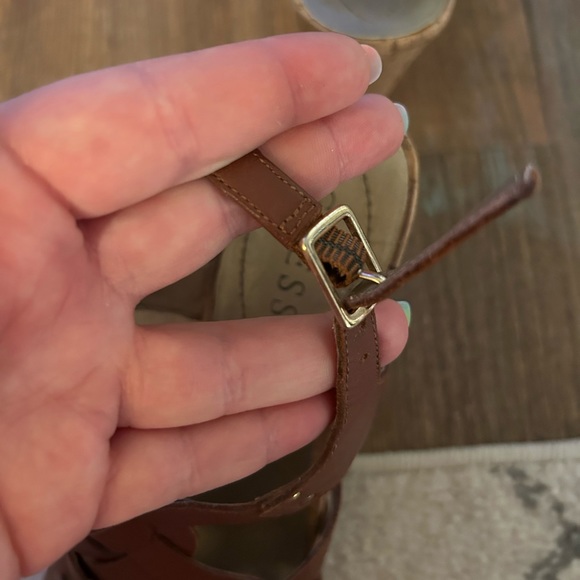 Guess Brown Cork Wedges - Picture 8 of 9